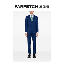 LUIGI BIANCHI MANTOVA Mens single row of buckle fine cut suit FIARFECH hair chic