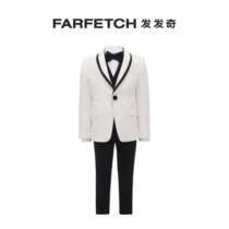 Moustache child dress contrasting side decorated suit suit (five pieces) FARFETCH Fat Chic