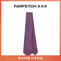 Kiton mens geometric pattern True silk tie FARFEH Fat Chic