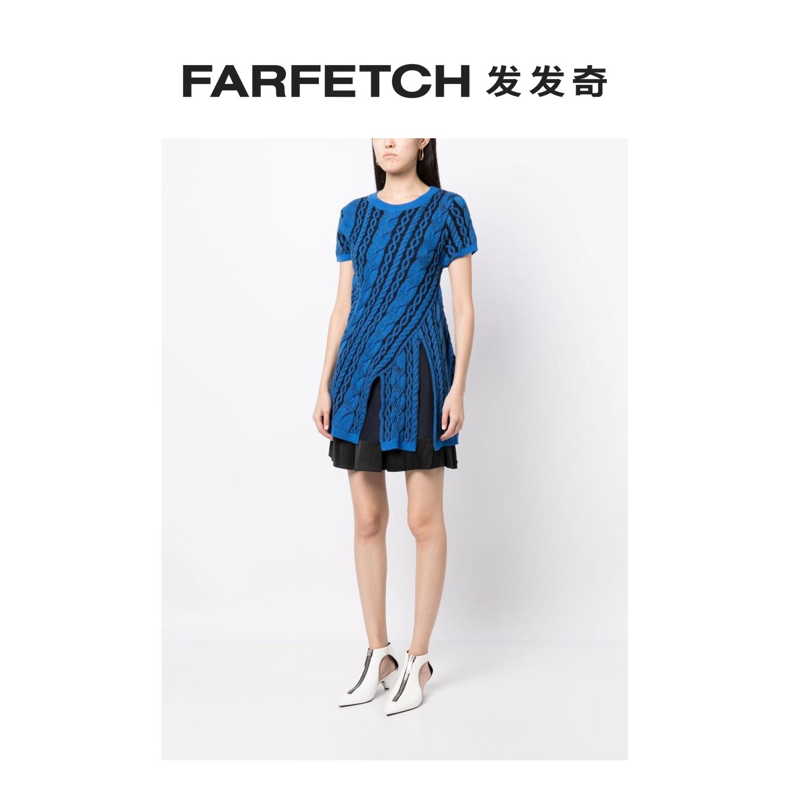 Ports 1961女士分层式粗绞花针织镂空连衣裙FARFETCH发发奇