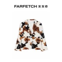 Colorichiari Dress Cow Tattooed Single Row Buttoned Suit Jacket FARFECH Hair Chic