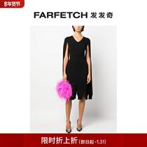 Final Sale] Ms. Moschino open slit sleeve First cut wool with long one-piece dress FARFETCH haircut