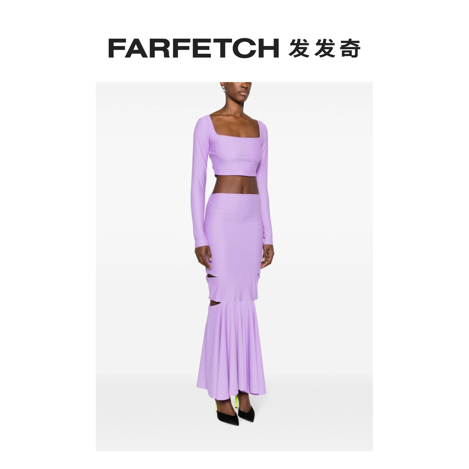 Atu Body Couture女士镂空褶饰上衣与半身裙套装FARFETCH发发奇 - 图1