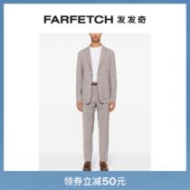 Tagliatore mens gritty tip turned collar single row of buttoned suit FARFETCH Hair Chic
