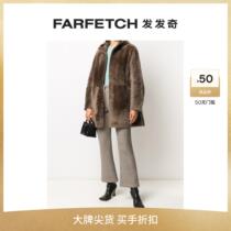 Lady Liska with hat fur integrated coat FARFETCH Fat Chic