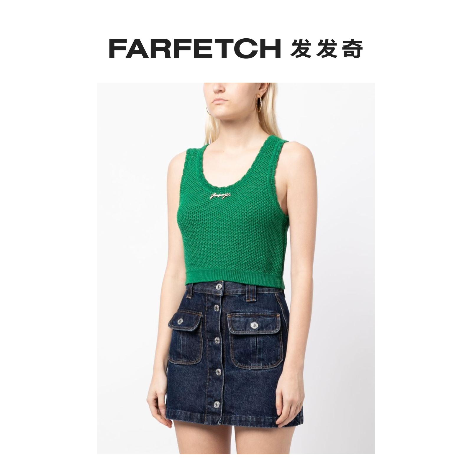 Izzue女士logo标牌针织上衣FARFETCH发发奇 - 图1