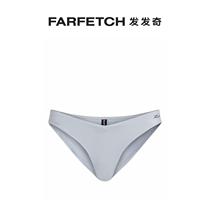Ms. Karl Lagerfeld logo printed metal sensation Bikini Triangle pants FARFETCH Fat Chic