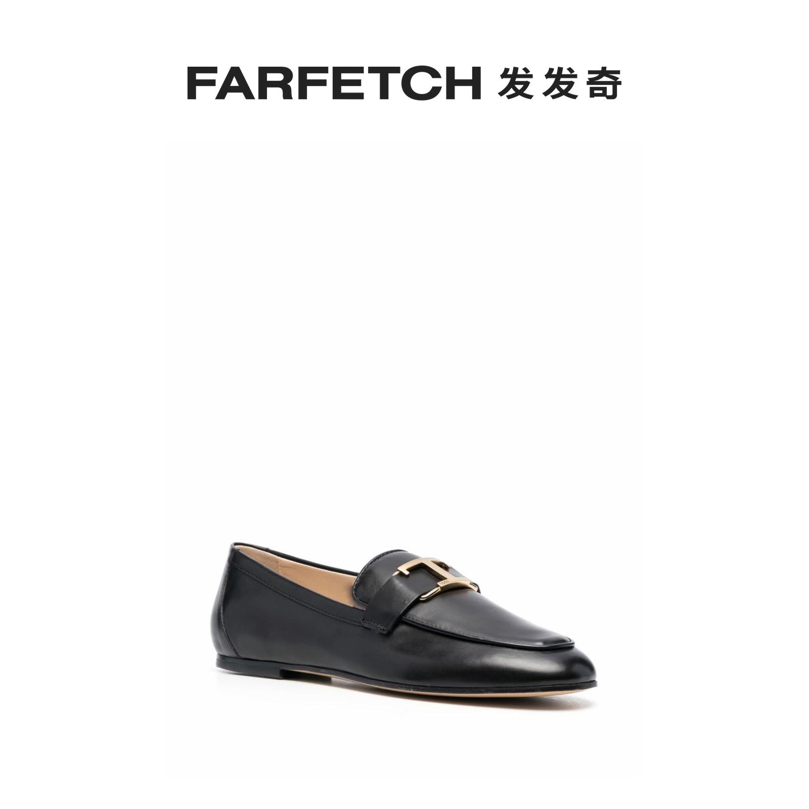 Tod'S女士T-logo 皮质乐福鞋FARFETCH发发奇 - 图0