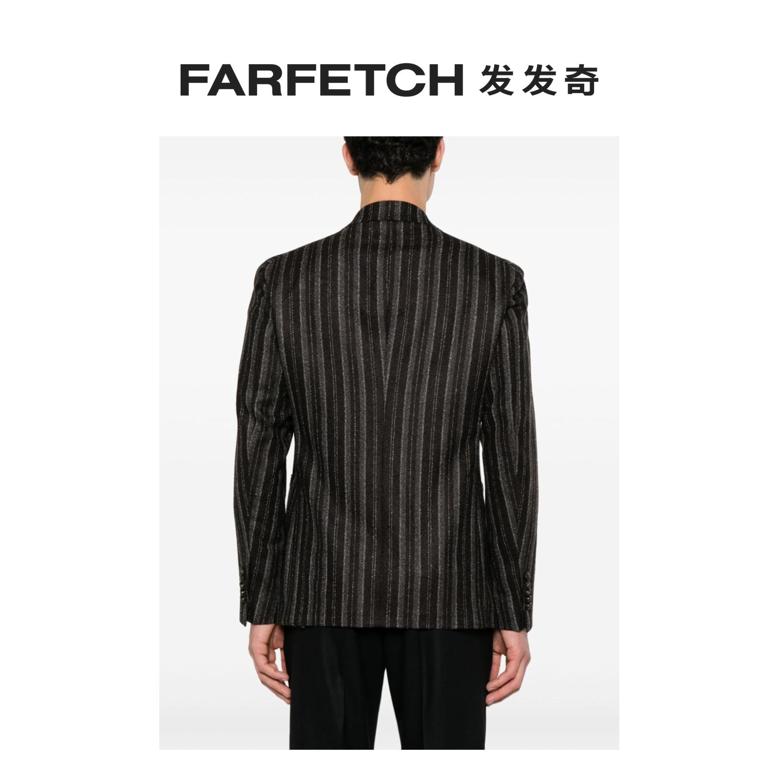 Tagliatore男士双排扣条纹西装夹克FARFETCH发发奇 - 图2