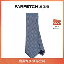 Corneliani mens patterned jacquard genuine silk tie FARFEH hair chic