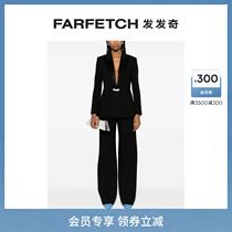 Lady Chloe High waist wool Western pants FARFETCH Fat Chic