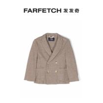 Il Gufo child dress herringbone twill knit double-row buttoned cotton suit jacket FARFETCH Fitting chic