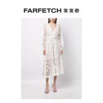 Final Sale] Oscar De La Renta Ladies convex lace translucent midlength dress FAR