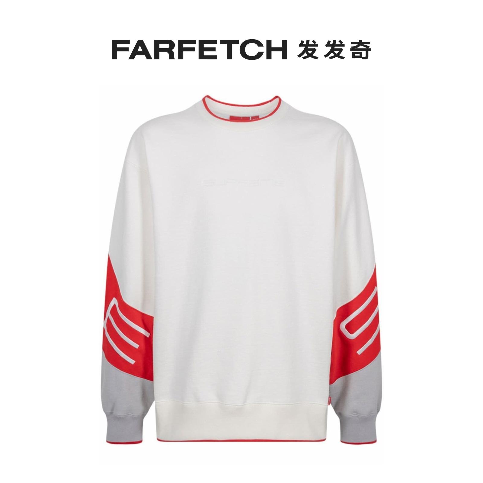 Supreme男女通用logo刺绣弹性卫衣FARFETCH发发奇