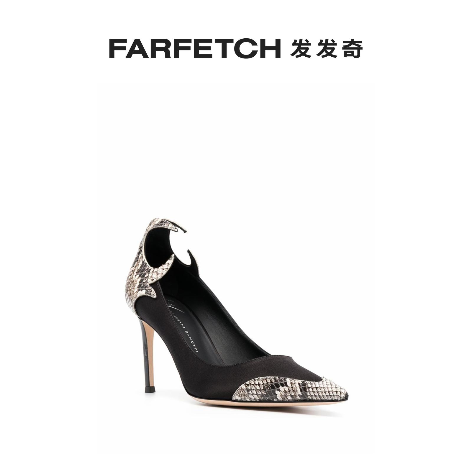 [Final Sale]Giuseppe Zanotti女士仿蛇皮细节高跟鞋FARFETCH发发 - 图0