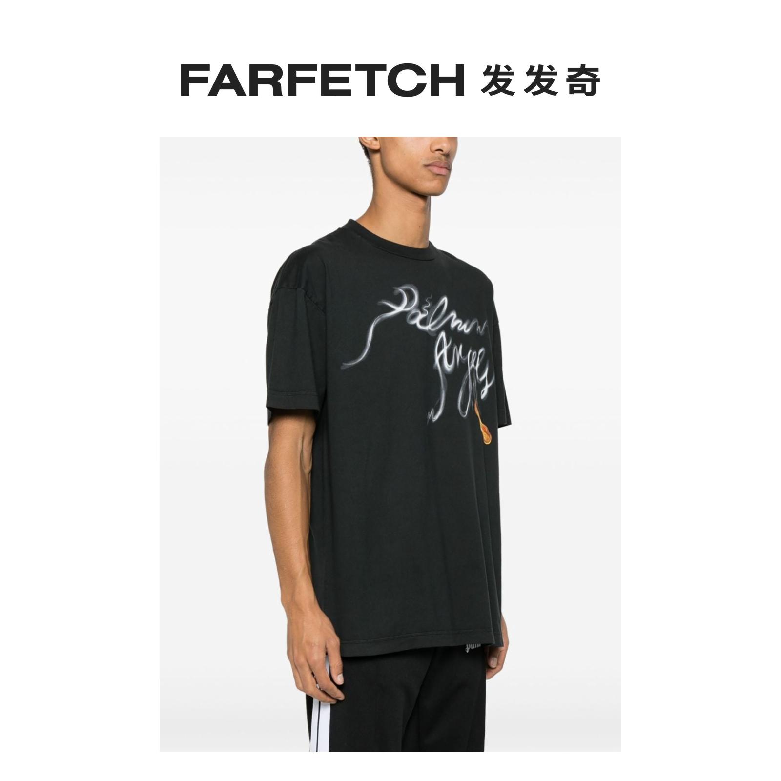 Palm Angels男士Foggy logo印花T恤 FARFETCH发发奇 - 图1