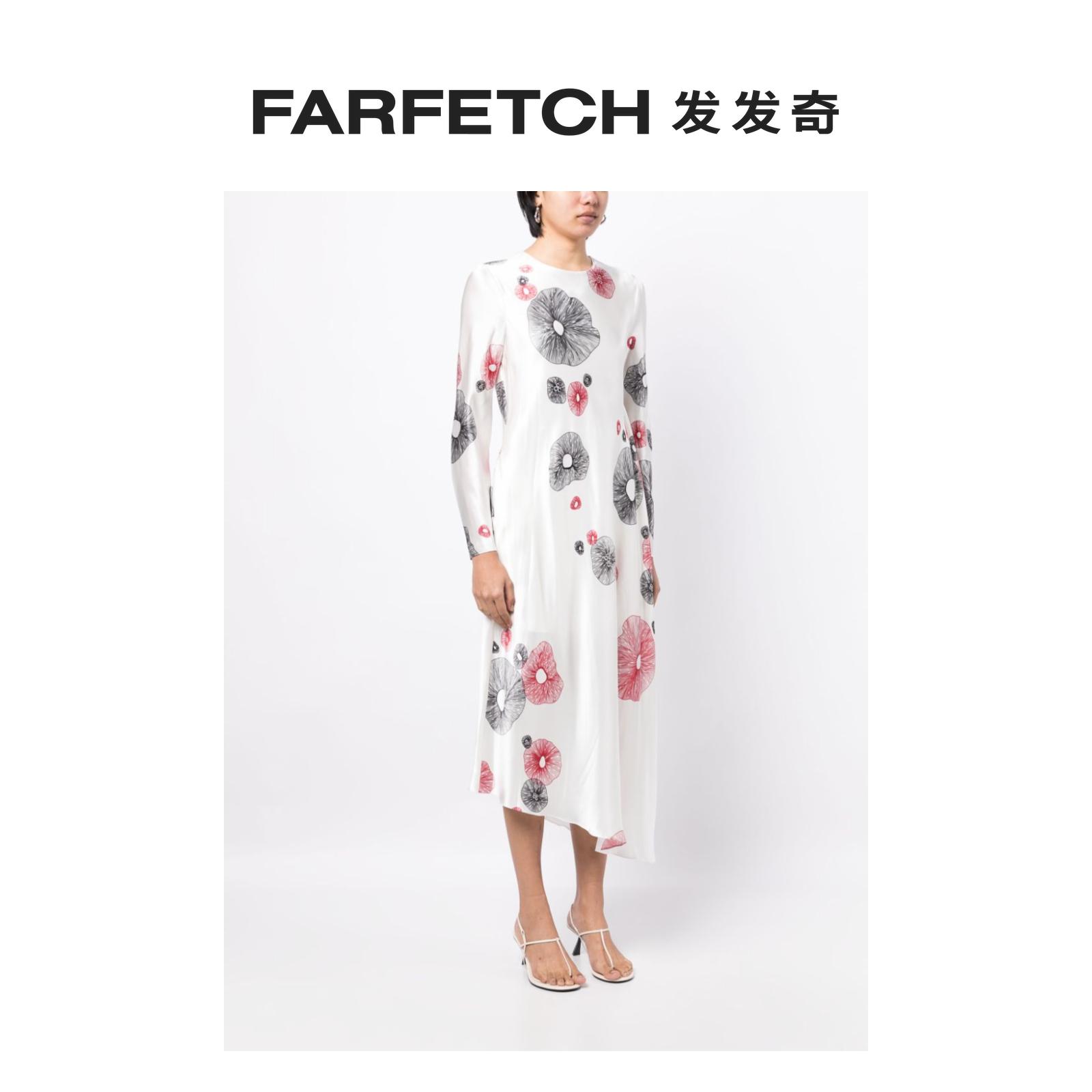 Ports 1961女士水母印花长袖连衣裙FARFETCH发发奇