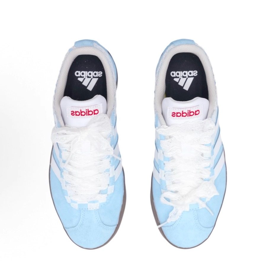 定制球鞋adidasneo VL CourtClassic海盐冰蓝大红色休闲运动板鞋1,淘宝优惠券,粉丝福利购,淘宝优惠卷