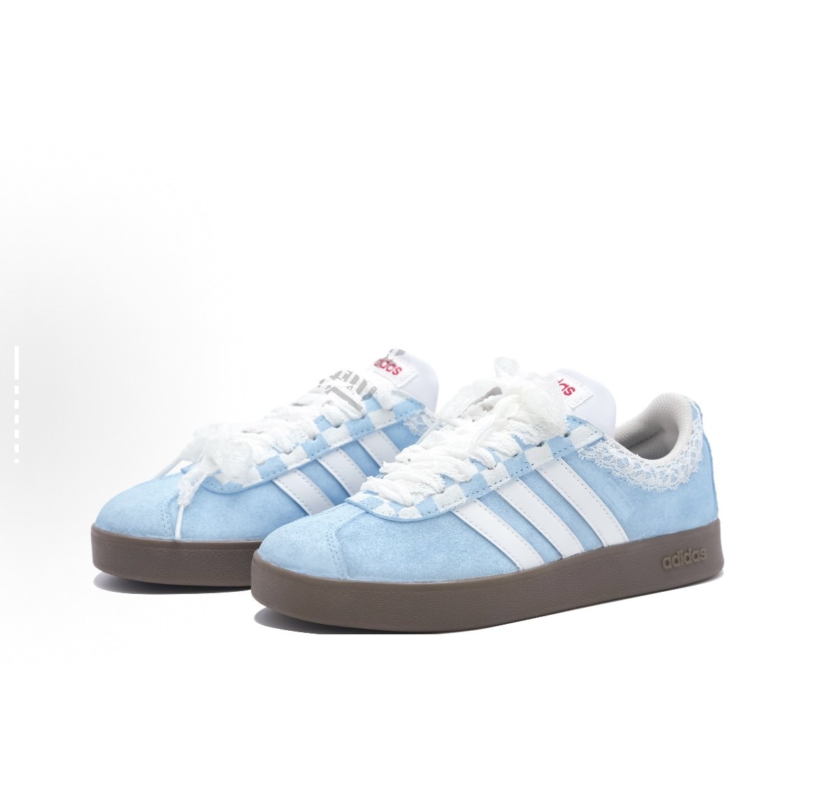 定制球鞋adidasneo VL CourtClassic海盐冰蓝大红色休闲运动板鞋1,淘宝优惠券,粉丝福利购,淘宝优惠卷