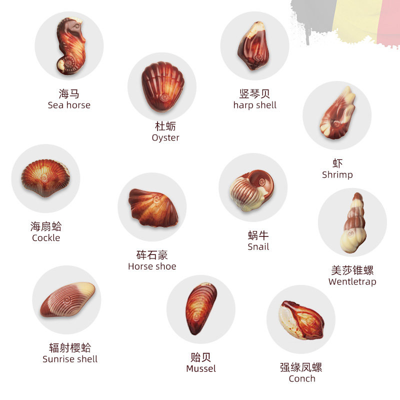 guylian吉利莲牛奶夹心贝壳榛子 比利时Interact海外巧克力制品