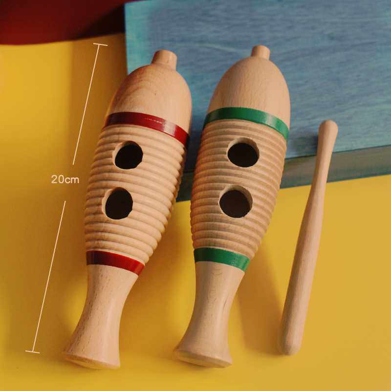 正品奥尔夫教具幼儿园榉木鱼蛙刮蛙刮胡蛙鸣筒无漆儿童打击乐器玩