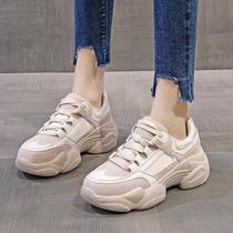 Hong Kong Old Daddy Shoes Woman Little White Shoes Wins 2023 Chunqiu New Super Fire Thick Bottom Casual Sneakers Female