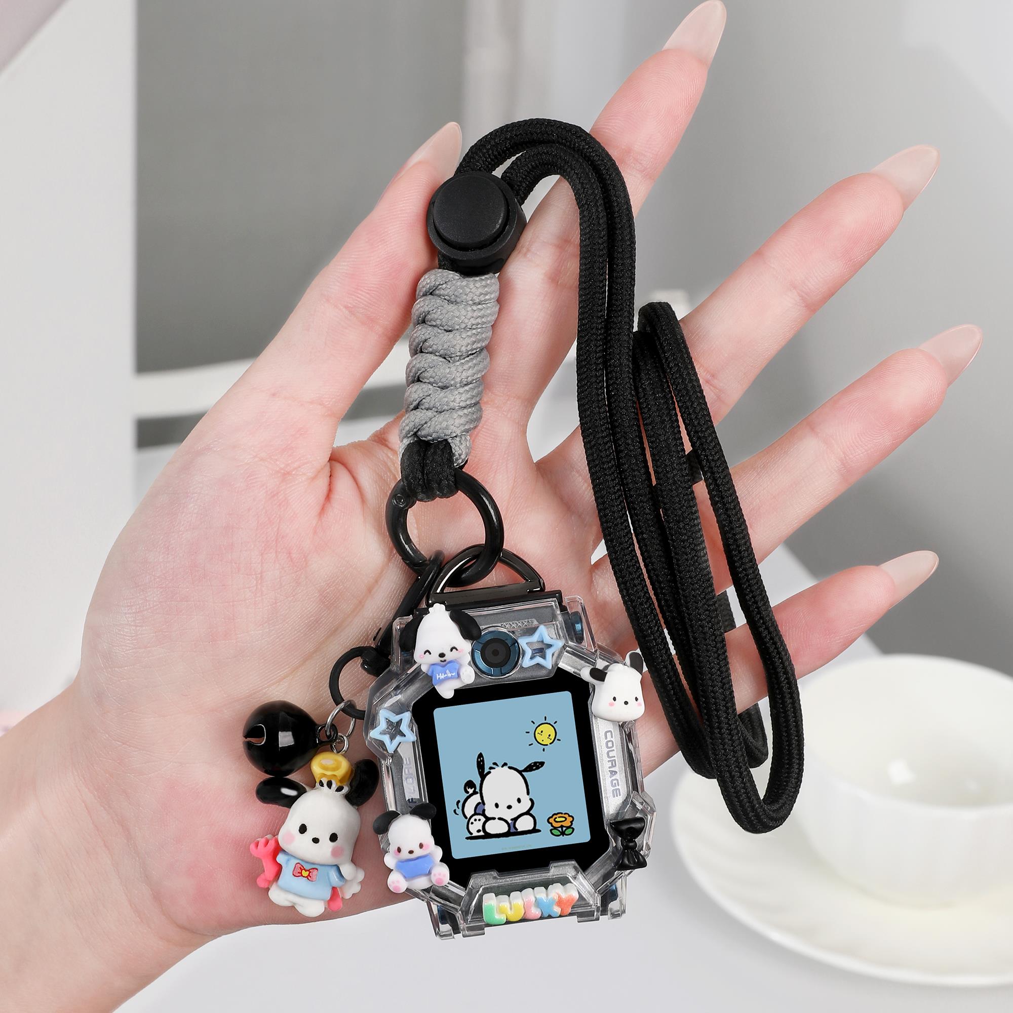 适用小天才Z11儿童电话手表Z6PRO挂脖套Z10Z9卡通挂绳Q3D5保护壳 - 图1