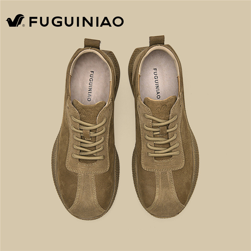 富贵鸟男鞋2026新款冬季旅游户外登山耐磨复古头层牛皮高端运动鞋,淘宝优惠券,粉丝福利购,淘宝优惠卷