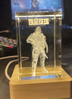 三角洲周边3D内雕干员发光摆件