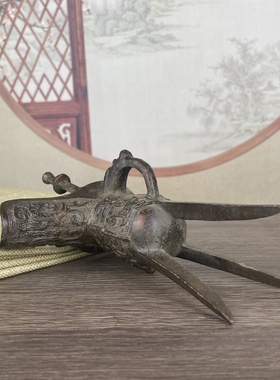 做旧老壳包浆乾隆杯复古中式收藏办公室书房展示古玩杂项礼品摆设