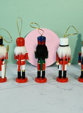 现货13CM套装萨克斯胡桃夹子圣诞装饰欧式一套套五家居摆件木偶人