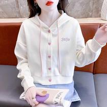 Even cap shorts cardioverwear womens 2023 fall Fashion foreign air blouses loose wind thin and short coat tide