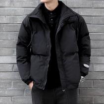 Tide Card Fashion Cotton Clothing Male Coat Autumn Winter Style Korean version Trend Loose Handsome and Thickened Short cotton padded jacket