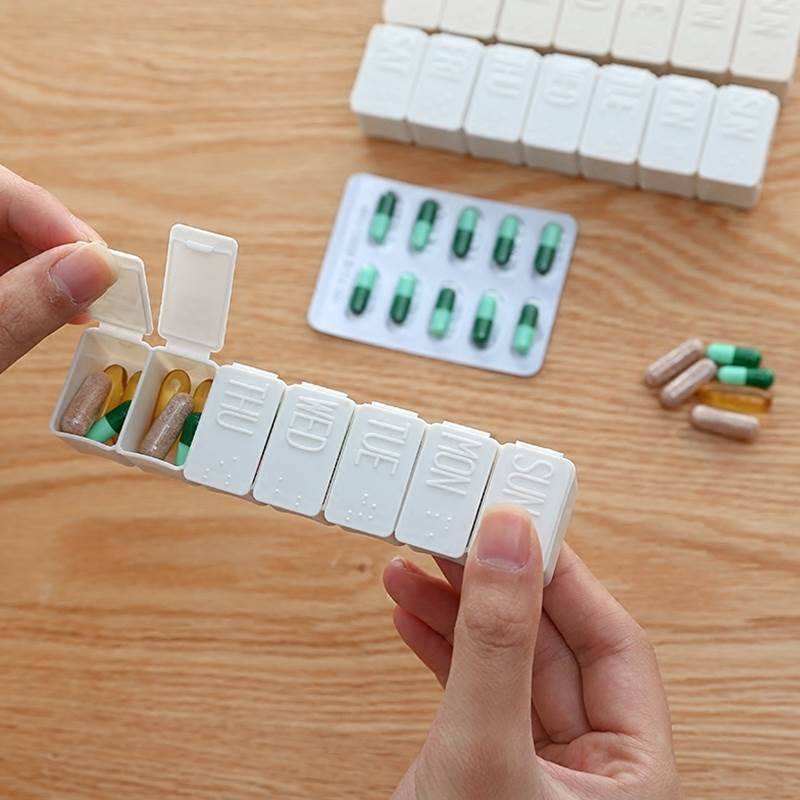 One week pill box small pill box portable travel medicine - 图2