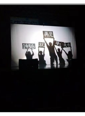 影子舞幕布皮影幕布镂空字灯光秀