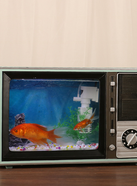 复古怀旧老式电视黑白电视机模型道具门店店N铺装饰品可改鱼缸摆