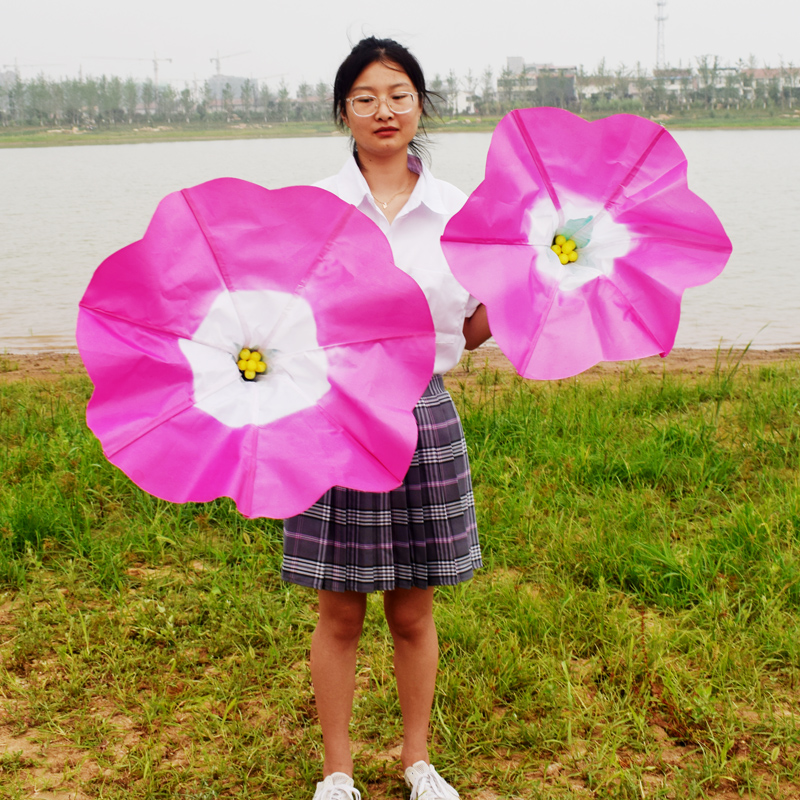 仿真喇叭花道具儿童舞蹈表演幼儿园大合唱运动会手拿花跳舞牵牛花-图1