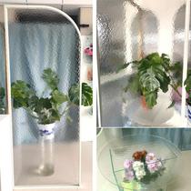 Set to make ultra white water corrugated tempered glass screen toilet partition oil painting glass narrow frame Xuanguan Yi manufacturer