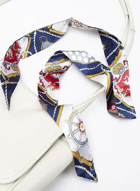 Skinny Scarf Hair Small Women Simple Style Handle Ribbon Fas
