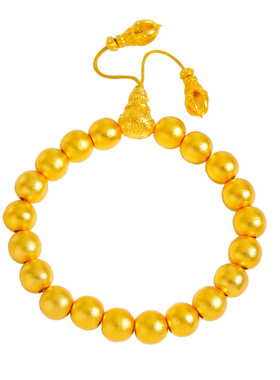 金店同款越南沙金金刚杵莲花三通手链佛珠手串手持金珠珠手饰