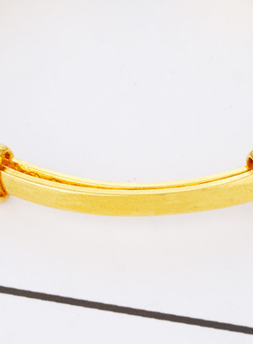 10mm推拉光面手镯 鑫饰界首饰直销 硬币土豪金