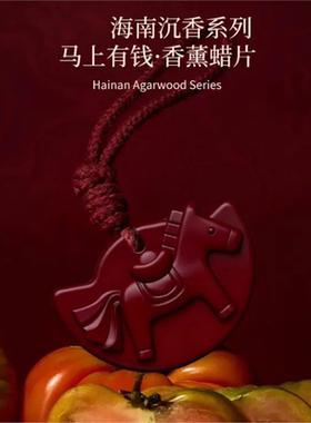 海南沉香系列 持久留香家居衣橱马上有钱香薰蜡片挂件