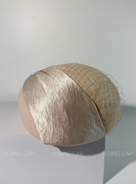 英伦歌剧风羊毛珍珠空姐帽女