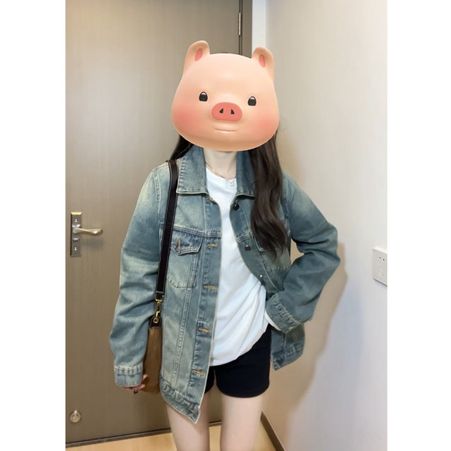 Thin denim jacket for women in spring and autumn new American high street