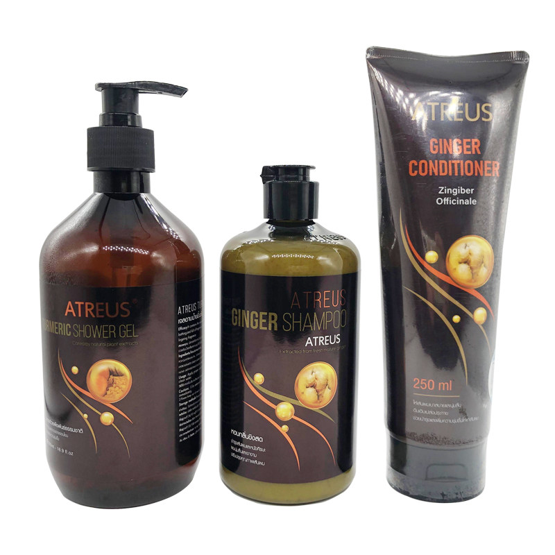泰国ATREUS生姜洗发水无硅油修复控油防脱生去屑止痒男女老沐浴露 - 图3