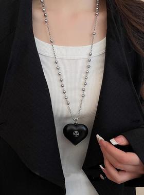 YaoYiZun爱心项链黑色女款