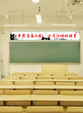 班级文化装饰墙贴教室横幅黑板