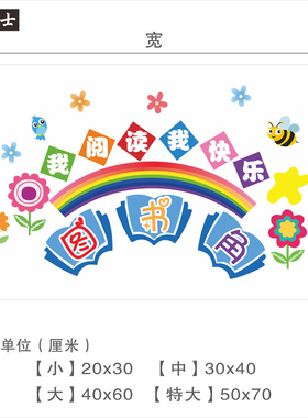 图书角墙贴创意初中小学