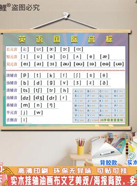 英语48国际音标墙贴26字母发音
