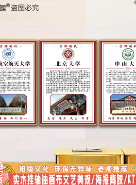 世界中国十大名校简介挂图